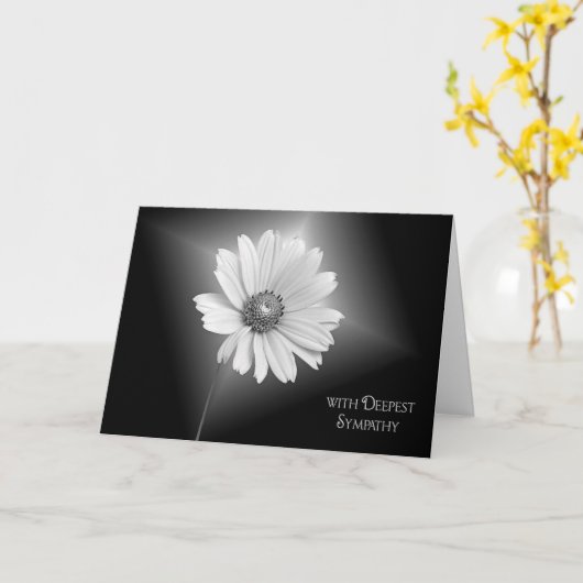 Sympathie van White Daisy Kaart (Gele Bloem)
