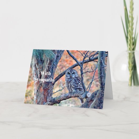 Sympathie van Wildlife Barred Owl Kaart (Voorkant)