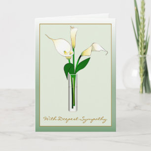 Sympathie verlies broer van ons:Calla Lilies Kaart