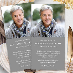 Sympathie verlies foto grijs begrafenis dank u kaa bedankkaart