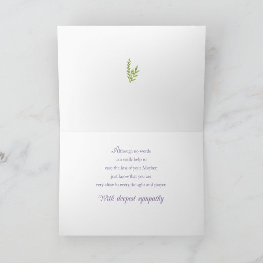 Sympathie verlies moeder, Aangepaste foto, Naam, P Kaart (Binnen)