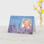 Sympathie verlies moeder, Aangepaste foto, Naam, P Kaart (Gele Bloem)