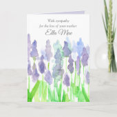 Sympathie verlies moeder bloemen Aangepaste naam Kaart (Voorkant)