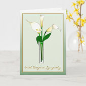 Sympathie Verlies van Broer Van Ons: Calla Lelies Kaart (Gele Bloem)