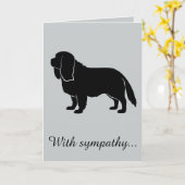 Sympathie: Verlies van een Cavalier King Charles S Kaart (Gele Bloem)