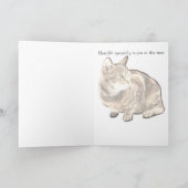 Sympathie (verlies van een kat) kaart (Binnen)