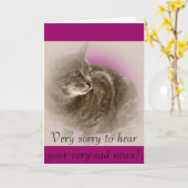 Sympathie (verlies van een kat) kaart (Gele Bloem)