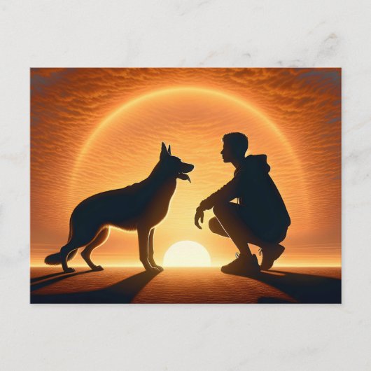 Sympathie verlies van herder Pet Briefkaart (Voorkant)