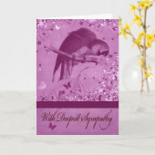 Sympathie, verlies van het Wenskaart van de papega Kaart (Gele Bloem)