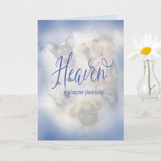 Sympathie, verlies van hond, hemelse honden kaart (Kleine Plant)