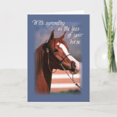 Sympathie Verlies van Paard, blauw Kaart (Voorkant)