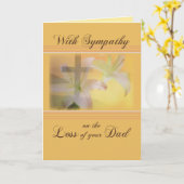 Sympathie Verlies van vader, lieden, kruis Kaart (Gele Bloem)