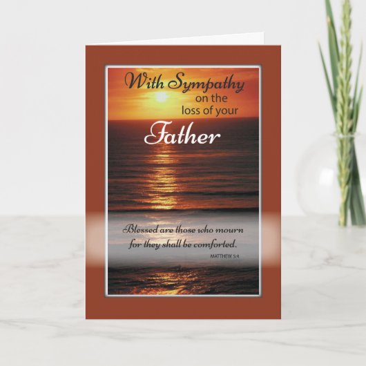 Sympathie Verlies van Vader, Zonsondergang, Oceaan Kaart (Voorkant)