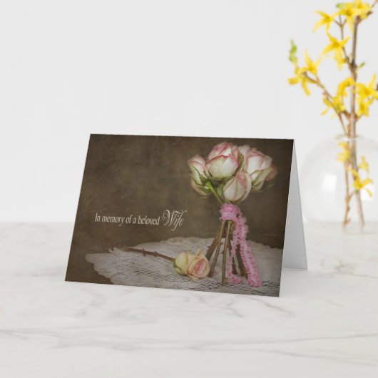 Sympathie Verlies van Vrouw Rose Bouquet Kaart (Gele Bloem)