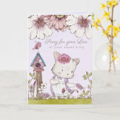 Sympathie Verlies van Waterverf kartonnen Kaart te (Gele Bloem)