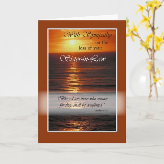 Sympathie verlies van zuster-in-Law, Sunset Over O Kaart (Gele Bloem)