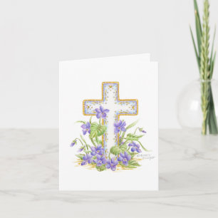 Sympathie Violet Kruis Troost Vredeskaart Kaart