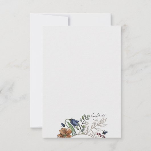 Sympathie Vloerbloemen Uitnodiging (Achterkant)