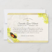 sympathie voor Antiek vlinder Hartelijk dank Kaart (Achterkant)