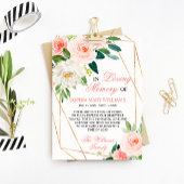 Sympathie voor blinde roze vloeren bedankkaart