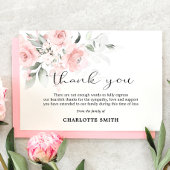 sympathie voor bloeiende roze rozen DANK U | FOTO Bedankkaart