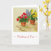 sympathie voor bloempotten kaart (Gele Bloem)