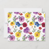 Sympathie voor Bright & Stor Floral Bedankkaart (Achterkant)