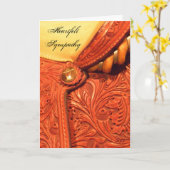 Sympathie voor bruin en geel leder kaart (Gele Bloem)