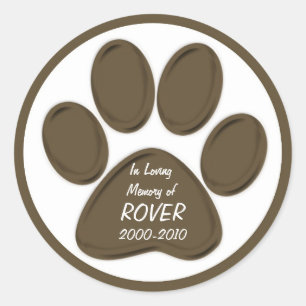 sympathie voor  bruinachtige afdrukken ronde sticker