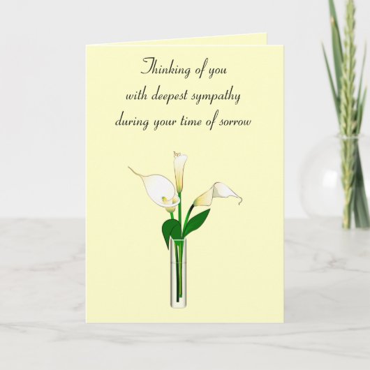 Sympathie voor Calla Lelies van ons Kaart (Voorkant)