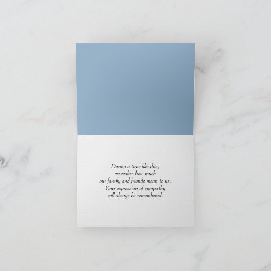 Sympathie voor de blanke Lily Branch Bedankkaart (Binnen)