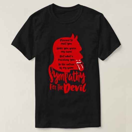 Sympathie voor de duivel-T-shirt T-shirt (Design voorkant)