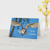 sympathie voor de foto van Barn Owl Kaart (Gele Bloem)