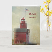 Sympathie voor de grote Rode vuurtoren Kaart (Gele Bloem)