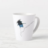 sympathie voor de kust blauwe iris latte mok (Rechterhoek)