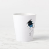 sympathie voor de kust blauwe iris latte mok (Voorkant)