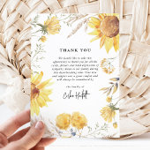 Sympathie voor de nazomer zonnebloem bedankkaart