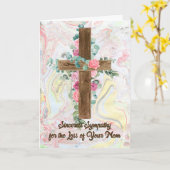 Sympathie voor de persoon die moeder heeft verlore kaart (Gele Bloem)