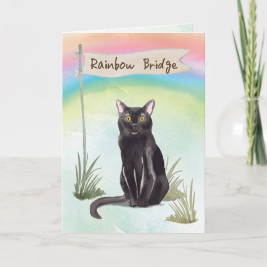 Sympathie voor de regenboogbrug in Bombay Cat Pet Kaart (Voorkant)