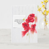 sympathie voor de rode papaverbloemen kaart (Gele Bloem)