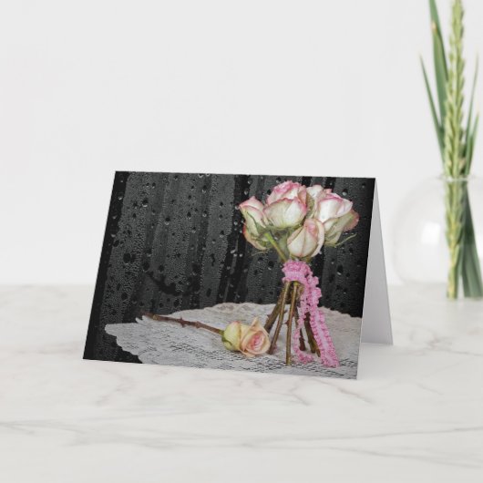 sympathie voor de roemeense krant bouquet kaart (Voorkant)