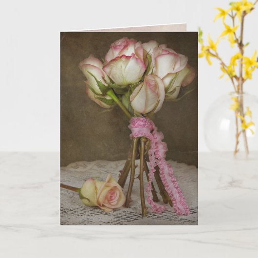 sympathie voor de  roos kaart (Gele Bloem)