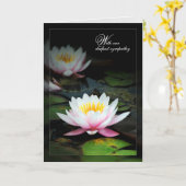 sympathie voor de waterLily-reflectie Kaart (Gele Bloem)