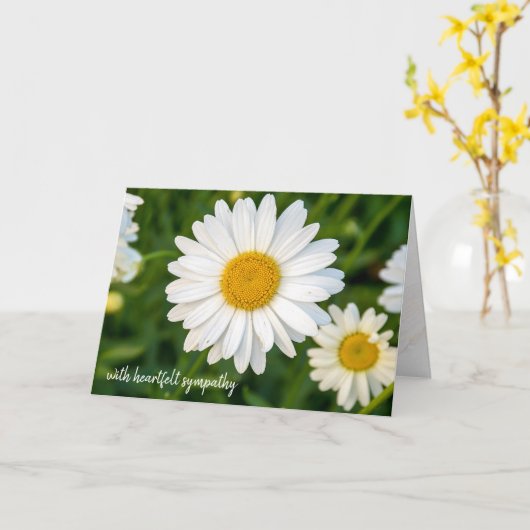 sympathie voor de witte maaltijd kaart (Gele Bloem)