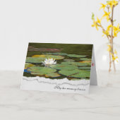 sympathie voor de witte waterlelie met lievendrikk kaart (Gele Bloem)