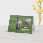 sympathie voor Donkey Brown Tan Animal Kaart (Gele Bloem)