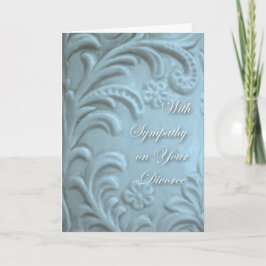 Sympathie voor echtscheiding, blauw Plant, bloemen Kaart