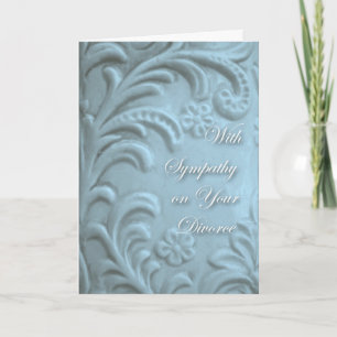 Sympathie voor echtscheiding, blauw Plant, bloemen Kaart