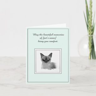 Sympathie voor een Siamees Kattengevouwen Wenskaar Kaart