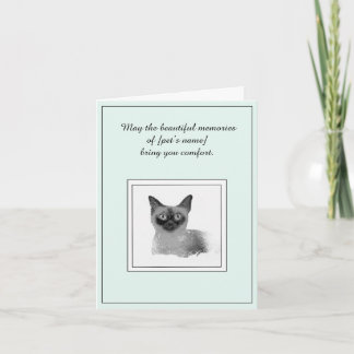 Sympathie voor een Siamees Kattengevouwen Wenskaar Kaart